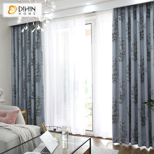 DIHIN HOME American Pastoral Jacquard Curtain ,Cotton Linen ,Blackout Grommet Window Curtain for Living Room ,52x63-inch,1 Panel Roman Shades Curtains Window Blinds custom curtains blackout curtains curtains for living room sheer curtains curtain fabric linen curtains kitchen curtains velvet curtains pinch pleat curtains bay window curtains outdoor curtains pleated curtains floral curtains dining room curtains kitchen valances drapes for bedroom patio curtains nursery curtains grommet curtains