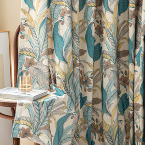 DIHIN HOME American Pastoral Leaves Printed,Blackout Grommet Window Curtain for Living Room,1 Panel Roman Shades Curtains Window Blinds custom curtains blackout curtains curtains for living room sheer curtains curtain fabric linen curtains kitchen curtains velvet curtains pinch pleat curtains bay window curtains outdoor curtains pleated curtains floral curtains dining room curtains kitchen valances drapes for bedroom patio curtains nursery curtains grommet curtains