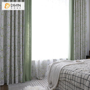 DIHIN HOME American Pastoral Natural Green Leaves Printed,Blackout Grommet Window Curtain for Living Room ,52x63-inch,1 Panel Roman Shades Curtains Window Blinds custom curtains blackout curtains curtains for living room sheer curtains curtain fabric linen curtains kitchen curtains velvet curtains pinch pleat curtains bay window curtains outdoor curtains pleated curtains floral curtains dining room curtains kitchen valances drapes for bedroom patio curtains nursery curtains grommet curtains