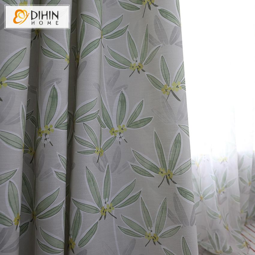 DIHIN HOME American Pastoral Natural Green Leaves Printed,Blackout Grommet Window Curtain for Living Room ,52x63-inch,1 Panel Roman Shades Curtains Window Blinds custom curtains blackout curtains curtains for living room sheer curtains curtain fabric linen curtains kitchen curtains velvet curtains pinch pleat curtains bay window curtains outdoor curtains pleated curtains floral curtains dining room curtains kitchen valances drapes for bedroom patio curtains nursery curtains grommet curtains