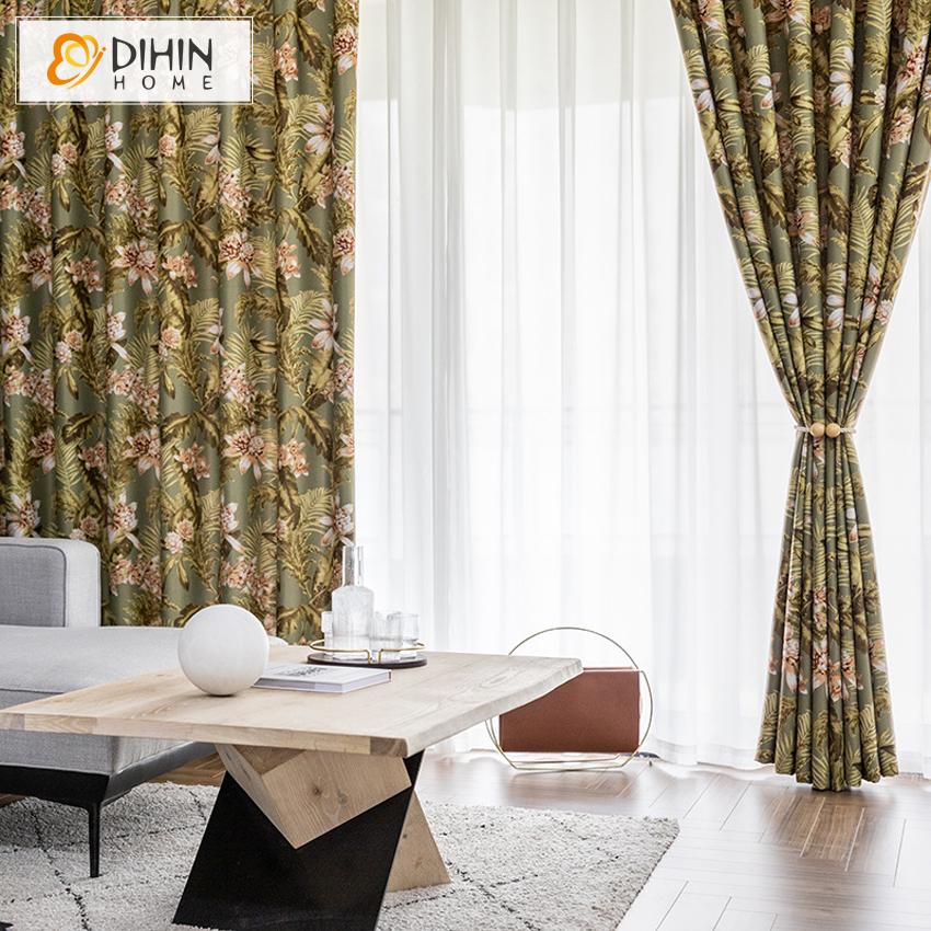 DIHIN HOME American Pastoral Printed Curtains ,Blackout Grommet Window Curtain for Living Room ,52x63-inch,1 Panel Roman Shades Curtains Window Blinds custom curtains blackout curtains curtains for living room sheer curtains curtain fabric linen curtains kitchen curtains velvet curtains pinch pleat curtains bay window curtains outdoor curtains pleated curtains floral curtains dining room curtains kitchen valances drapes for bedroom patio curtains nursery curtains grommet curtains