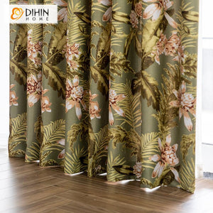 DIHIN HOME American Pastoral Printed Curtains ,Blackout Grommet Window Curtain for Living Room ,52x63-inch,1 Panel Roman Shades Curtains Window Blinds custom curtains blackout curtains curtains for living room sheer curtains curtain fabric linen curtains kitchen curtains velvet curtains pinch pleat curtains bay window curtains outdoor curtains pleated curtains floral curtains dining room curtains kitchen valances drapes for bedroom patio curtains nursery curtains grommet curtains