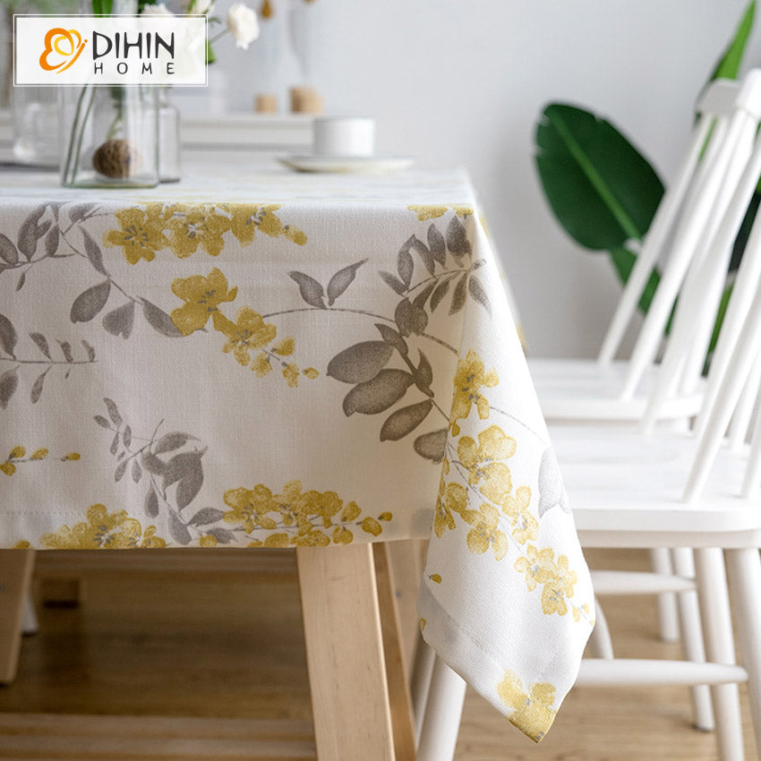 DIHIN HOME American Pastoral Printed Tablecloth For Rectangle Tables,Custom Washed Linen Tablecloth,Handmade Rectangle Table Cover Roman Shades Curtains Window Blinds custom curtains blackout curtains curtains for living room sheer curtains curtain fabric linen curtains kitchen curtains velvet curtains pinch pleat curtains bay window curtains outdoor curtains pleated curtains floral curtains dining room curtains kitchen valances drapes for bedroom patio curtains nursery curtains grommet curtains