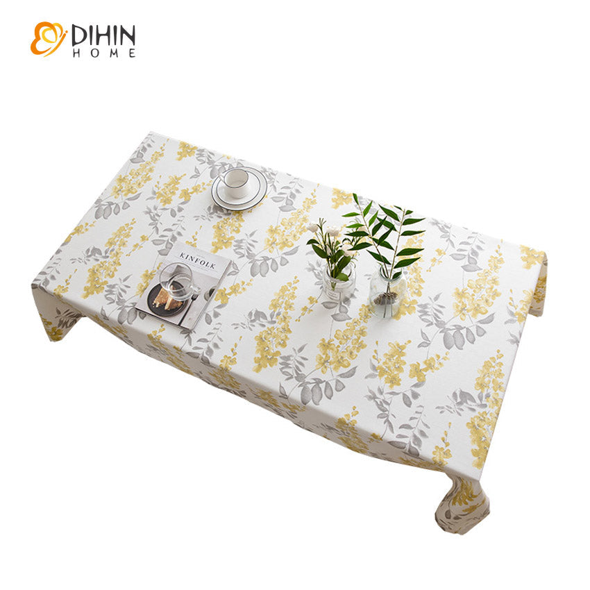 DIHIN HOME American Pastoral Printed Tablecloth For Rectangle Tables,Custom Washed Linen Tablecloth,Handmade Rectangle Table Cover Roman Shades Curtains Window Blinds custom curtains blackout curtains curtains for living room sheer curtains curtain fabric linen curtains kitchen curtains velvet curtains pinch pleat curtains bay window curtains outdoor curtains pleated curtains floral curtains dining room curtains kitchen valances drapes for bedroom patio curtains nursery curtains grommet curtains