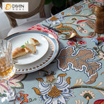 DIHIN HOME American Retro Flowers Printed Tablecloth For Rectangle Tables,Custom Washed Linen Tablecloth,Handmade Rectangle Table Cover Roman Shades Curtains Window Blinds custom curtains blackout curtains curtains for living room sheer curtains curtain fabric linen curtains kitchen curtains velvet curtains pinch pleat curtains bay window curtains outdoor curtains pleated curtains floral curtains dining room curtains kitchen valances drapes for bedroom patio curtains nursery curtains grommet curtains