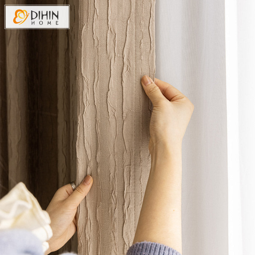 DIHIN HOME American Vintage Wood Wrinkled Pattern,Blackout Grommet Window Curtain for Living Room ,52x63-inch,1 Panel Roman Shades Curtains Window Blinds custom curtains blackout curtains curtains for living room sheer curtains curtain fabric linen curtains kitchen curtains velvet curtains pinch pleat curtains bay window curtains outdoor curtains pleated curtains floral curtains dining room curtains kitchen valances drapes for bedroom patio curtains nursery curtains grommet curtains