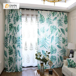 DIHIN HOME Banana Leaves Printed，Blackout Grommet Window Curtain for Living Room ,52x63-inch,1 Panel Curtains custom curtains blackout curtains curtains for living room curtain fabric linen curtains
