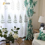 DIHIN HOME Banana Leaves Printed，Blackout Grommet Window Curtain for Living Room ,52x63-inch,1 Panel Curtains custom curtains blackout curtains curtains for living room curtain fabric linen curtains