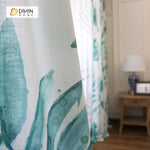 DIHIN HOME Banana Leaves Printed，Blackout Grommet Window Curtain for Living Room ,52x63-inch,1 Panel Curtains custom curtains blackout curtains curtains for living room curtain fabric linen curtains