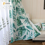 DIHIN HOME Banana Leaves Printed，Blackout Grommet Window Curtain for Living Room ,52x63-inch,1 Panel Curtains custom curtains blackout curtains curtains for living room curtain fabric linen curtains