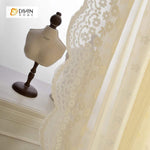DIHIN HOME Beige Color Small Flowers Embroidered ,Sheer Curtain,Blackout Grommet Window Curtain for Living Room ,52x63-inch,1 Panel Roman Shades Curtains Window Blinds custom curtains blackout curtains curtains for living room sheer curtains curtain fabric linen curtains kitchen curtains velvet curtains pinch pleat curtains bay window curtains outdoor curtains pleated curtains floral curtains dining room curtains kitchen valances drapes for bedroom patio curtains nursery curtains grommet curtains