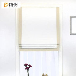 DIHIN HOME Beige Stripes Edge Printed Roman Shades,Easy Install Washable Curtains ,Customized Window Curtain Drape, 24"W X 64" Roman Shades Curtains Window Blinds custom curtains blackout curtains curtains for living room sheer curtains curtain fabric linen curtains kitchen curtains velvet curtains pinch pleat curtains bay window curtains outdoor curtains pleated curtains floral curtains dining room curtains kitchen valances drapes for bedroom patio curtains nursery curtains grommet curtains