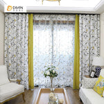 DIHIN HOME Bird Flower and Branch Printed,Sheer Curtains Window Curtain for Living Room ,52x63-inch,1 Panel Roman Shades Curtains Window Blinds custom curtains blackout curtains curtains for living room sheer curtains curtain fabric linen curtains kitchen curtains velvet curtains pinch pleat curtains bay window curtains outdoor curtains pleated curtains floral curtains dining room curtains kitchen valances drapes for bedroom patio curtains nursery curtains grommet curtains