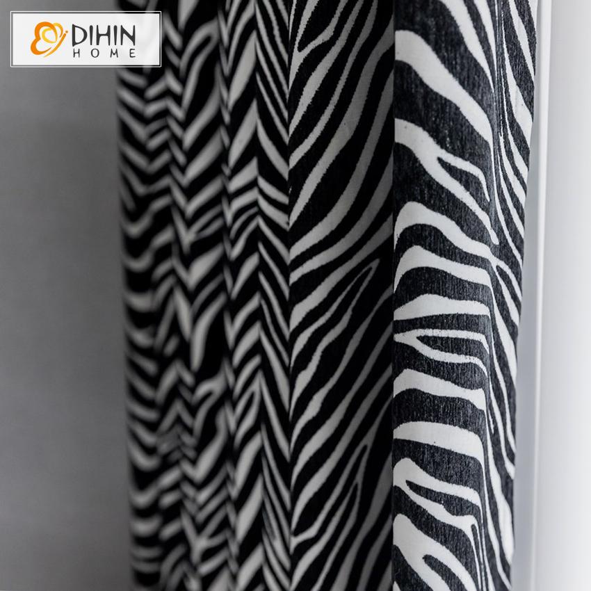 DIHIN HOME Black and White Zebra Texture Printed,Blackout Grommet Window Curtain for Living Room ,52x63-inch,1 Panel Roman Shades Curtains Window Blinds custom curtains blackout curtains curtains for living room sheer curtains curtain fabric linen curtains kitchen curtains velvet curtains pinch pleat curtains bay window curtains outdoor curtains pleated curtains floral curtains dining room curtains kitchen valances drapes for bedroom patio curtains nursery curtains grommet curtains