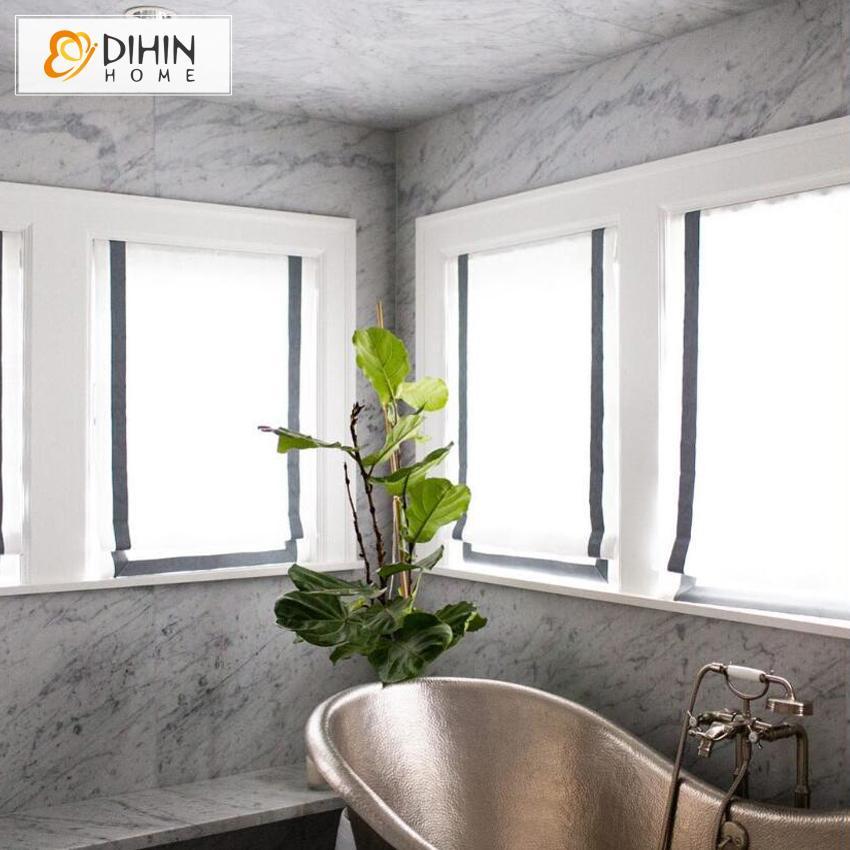 DIHIN HOME Black Edge Printed Modern Roman Shades ,Easy Install Washable Curtains ,Customized Window Curtain Drape, 24"W X 64" Roman Shades Curtains Window Blinds custom curtains blackout curtains curtains for living room sheer curtains curtain fabric linen curtains kitchen curtains velvet curtains pinch pleat curtains bay window curtains outdoor curtains pleated curtains floral curtains dining room curtains kitchen valances drapes for bedroom patio curtains nursery curtains grommet curtains