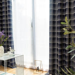 DIHIN HOME Black Square Printed，Blackout Grommet Window Curtain for Living Room ,52x63-inch,1 Panel Roman Shades Curtains Window Blinds custom curtains blackout curtains curtains for living room sheer curtains curtain fabric linen curtains kitchen curtains velvet curtains pinch pleat curtains bay window curtains outdoor curtains pleated curtains floral curtains dining room curtains kitchen valances drapes for bedroom patio curtains nursery curtains grommet curtains