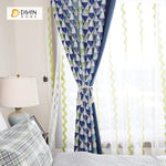 DIHIN HOME Blue and Green Triangle Printed，Blackout Grommet Window Curtain for Living Room ,52x63-inch,1 Panel Roman Shades Curtains Window Blinds custom curtains blackout curtains curtains for living room sheer curtains curtain fabric linen curtains kitchen curtains velvet curtains pinch pleat curtains bay window curtains outdoor curtains pleated curtains floral curtains dining room curtains kitchen valances drapes for bedroom patio curtains nursery curtains grommet curtains