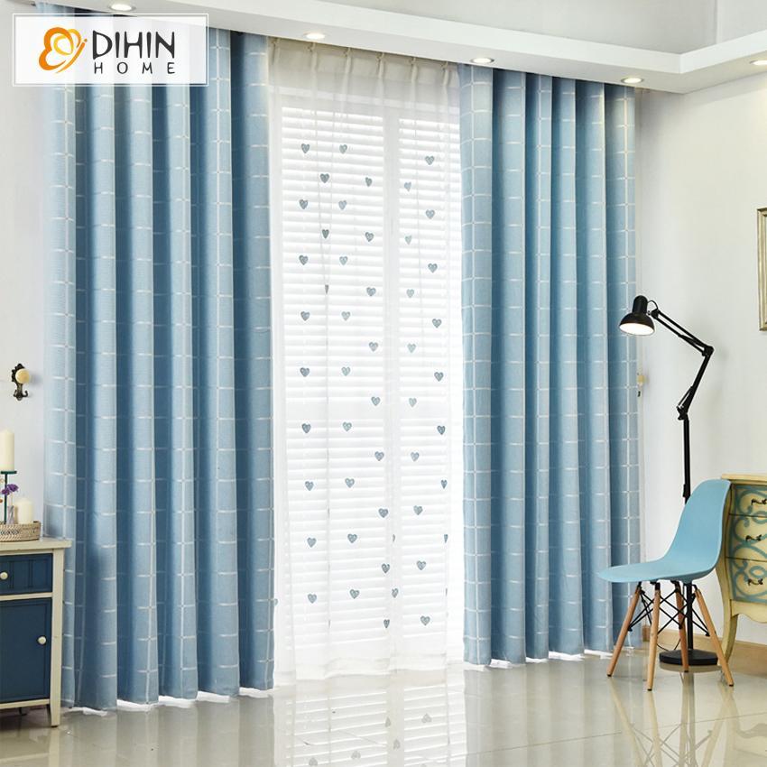 DIHIN HOME Blue Curtain,Blackout Grommet Window Curtain for Living Room ,52x63-inch,1 Panel Roman Shades Curtains Window Blinds custom curtains blackout curtains curtains for living room sheer curtains curtain fabric linen curtains kitchen curtains velvet curtains pinch pleat curtains bay window curtains outdoor curtains pleated curtains floral curtains dining room curtains kitchen valances drapes for bedroom patio curtains nursery curtains grommet curtains
