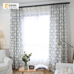 DIHIN HOME Blue Geometric Printed，Blackout Grommet Window Curtain for Living Room ,52x63-inch,1 Panel Roman Shades Curtains Window Blinds custom curtains blackout curtains curtains for living room sheer curtains curtain fabric linen curtains kitchen curtains velvet curtains pinch pleat curtains bay window curtains outdoor curtains pleated curtains floral curtains dining room curtains kitchen valances drapes for bedroom patio curtains nursery curtains grommet curtains