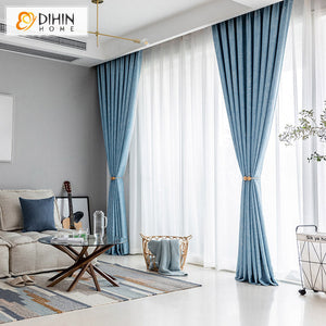 DIHIN HOME Blue High-precision Leaf Printing Curtains,Grommet Window Curtain for Living Room ,52x63-inch,1 Panel Roman Shades Curtains Window Blinds custom curtains blackout curtains curtains for living room sheer curtains curtain fabric linen curtains kitchen curtains velvet curtains pinch pleat curtains bay window curtains outdoor curtains pleated curtains floral curtains dining room curtains kitchen valances drapes for bedroom patio curtains nursery curtains grommet curtains