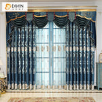 DIHIN HOME Blue High Quality Embroidered Valance ,Blackout Curtains Grommet Window Curtain for Living Room ,52x90-inch,1 Panel Roman Shades Curtains Window Blinds custom curtains blackout curtains curtains for living room sheer curtains curtain fabric linen curtains kitchen curtains velvet curtains pinch pleat curtains bay window curtains outdoor curtains pleated curtains floral curtains dining room curtains kitchen valances drapes for bedroom patio curtains nursery curtains grommet curtains