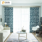 DIHIN HOME Blue Huge Leaves Printed,Blackout Grommet Window Curtain for Living Room ,52x63-inch,1 Panel Roman Shades Curtains Window Blinds custom curtains blackout curtains curtains for living room sheer curtains curtain fabric linen curtains kitchen curtains velvet curtains pinch pleat curtains bay window curtains outdoor curtains pleated curtains floral curtains dining room curtains kitchen valances drapes for bedroom patio curtains nursery curtains grommet curtains