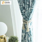 DIHIN HOME Blue Huge Leaves Printed,Blackout Grommet Window Curtain for Living Room ,52x63-inch,1 Panel Roman Shades Curtains Window Blinds custom curtains blackout curtains curtains for living room sheer curtains curtain fabric linen curtains kitchen curtains velvet curtains pinch pleat curtains bay window curtains outdoor curtains pleated curtains floral curtains dining room curtains kitchen valances drapes for bedroom patio curtains nursery curtains grommet curtains