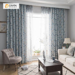 DIHIN HOME Blue Leaves Yellow Bud Printed，Blackout Grommet Window Curtain for Living Room ,52x63-inch,1 Panel Roman Shades Curtains Window Blinds custom curtains blackout curtains curtains for living room sheer curtains curtain fabric linen curtains kitchen curtains velvet curtains pinch pleat curtains bay window curtains outdoor curtains pleated curtains floral curtains dining room curtains kitchen valances drapes for bedroom patio curtains nursery curtains grommet curtains