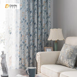 DIHIN HOME Blue Leaves Yellow Bud Printed，Blackout Grommet Window Curtain for Living Room ,52x63-inch,1 Panel Roman Shades Curtains Window Blinds custom curtains blackout curtains curtains for living room sheer curtains curtain fabric linen curtains kitchen curtains velvet curtains pinch pleat curtains bay window curtains outdoor curtains pleated curtains floral curtains dining room curtains kitchen valances drapes for bedroom patio curtains nursery curtains grommet curtains