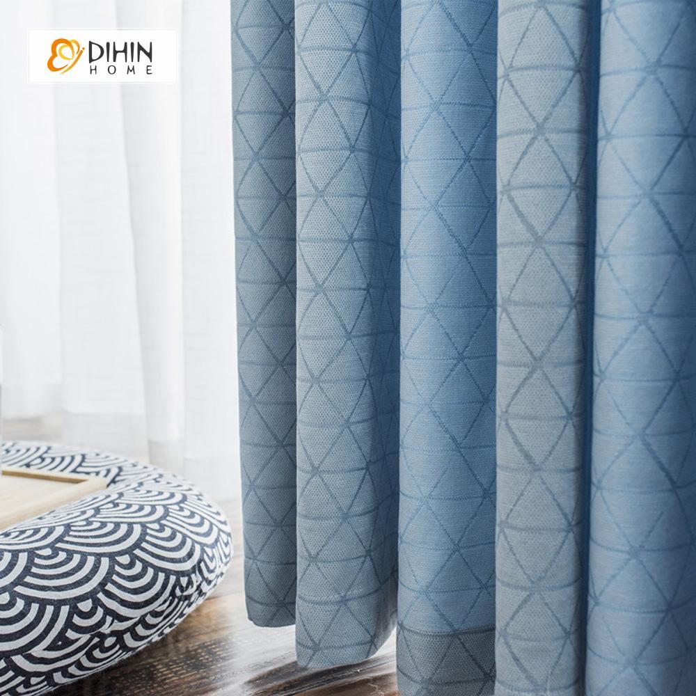 DIHIN HOME Blue Lines Printed，Blackout Grommet Window Curtain for Living Room ,52x63-inch,1 Panel Roman Shades Curtains Window Blinds custom curtains blackout curtains curtains for living room sheer curtains curtain fabric linen curtains kitchen curtains velvet curtains pinch pleat curtains bay window curtains outdoor curtains pleated curtains floral curtains dining room curtains kitchen valances drapes for bedroom patio curtains nursery curtains grommet curtains