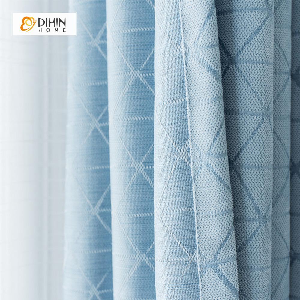DIHIN HOME Blue Lines Printed，Blackout Grommet Window Curtain for Living Room ,52x63-inch,1 Panel Roman Shades Curtains Window Blinds custom curtains blackout curtains curtains for living room sheer curtains curtain fabric linen curtains kitchen curtains velvet curtains pinch pleat curtains bay window curtains outdoor curtains pleated curtains floral curtains dining room curtains kitchen valances drapes for bedroom patio curtains nursery curtains grommet curtains