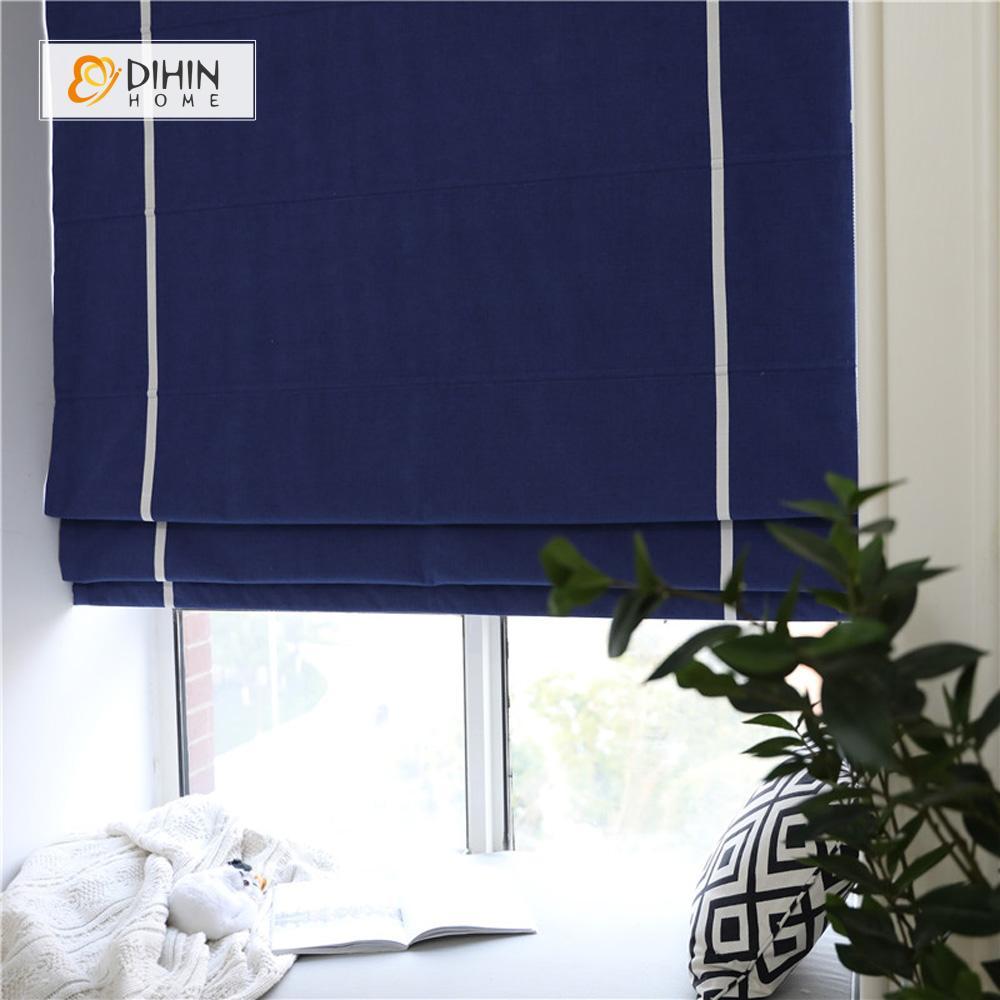 DIHIN HOME Blue Printed Roman Shades ,Easy Install Washable Curtains ,Customized Window Curtain Drape, 24"W X 64"H Roman Shades Curtains Window Blinds custom curtains blackout curtains curtains for living room sheer curtains curtain fabric linen curtains kitchen curtains velvet curtains pinch pleat curtains bay window curtains outdoor curtains pleated curtains floral curtains dining room curtains kitchen valances drapes for bedroom patio curtains nursery curtains grommet curtains
