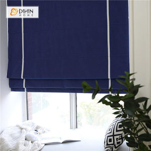 DIHIN HOME Blue Printed Roman Shades ,Easy Install Washable Curtains ,Customized Window Curtain Drape, 24"W X 64"H Roman Shades Curtains Window Blinds custom curtains blackout curtains curtains for living room sheer curtains curtain fabric linen curtains kitchen curtains velvet curtains pinch pleat curtains bay window curtains outdoor curtains pleated curtains floral curtains dining room curtains kitchen valances drapes for bedroom patio curtains nursery curtains grommet curtains