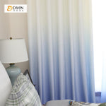 DIHIN HOME Blue To White Printed，Blackout Grommet Window Curtain for Living Room ,52x63-inch,1 Panel Roman Shades Curtains Window Blinds custom curtains blackout curtains curtains for living room sheer curtains curtain fabric linen curtains kitchen curtains velvet curtains pinch pleat curtains bay window curtains outdoor curtains pleated curtains floral curtains dining room curtains kitchen valances drapes for bedroom patio curtains nursery curtains grommet curtains