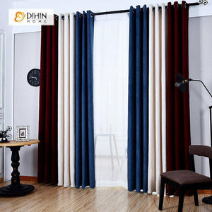DIHIN HOME Blue White Red Printed，Velvet，Blackout Grommet Window Curtain for Living Room ,52x63-inch,1 Panel Roman Shades Curtains Window Blinds custom curtains blackout curtains curtains for living room sheer curtains curtain fabric linen curtains kitchen curtains velvet curtains pinch pleat curtains bay window curtains outdoor curtains pleated curtains floral curtains dining room curtains kitchen valances drapes for bedroom patio curtains nursery curtains grommet curtains