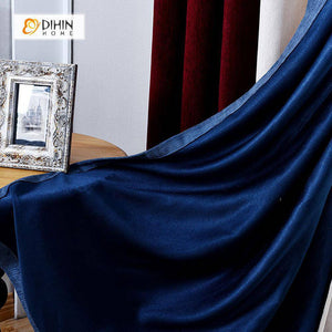 DIHIN HOME Blue White Red Printed，Velvet，Blackout Grommet Window Curtain for Living Room ,52x63-inch,1 Panel Roman Shades Curtains Window Blinds custom curtains blackout curtains curtains for living room sheer curtains curtain fabric linen curtains kitchen curtains velvet curtains pinch pleat curtains bay window curtains outdoor curtains pleated curtains floral curtains dining room curtains kitchen valances drapes for bedroom patio curtains nursery curtains grommet curtains