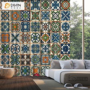 DIHIN HOME Bohemia Style Fashion Geometric Patterns Printed ,Blackout Grommet Window Curtain for Living Room ,52x63-inch,1 Panel Roman Shades Curtains Window Blinds custom curtains blackout curtains curtains for living room sheer curtains curtain fabric linen curtains kitchen curtains velvet curtains pinch pleat curtains bay window curtains outdoor curtains pleated curtains floral curtains dining room curtains kitchen valances drapes for bedroom patio curtains nursery curtains grommet curtains
