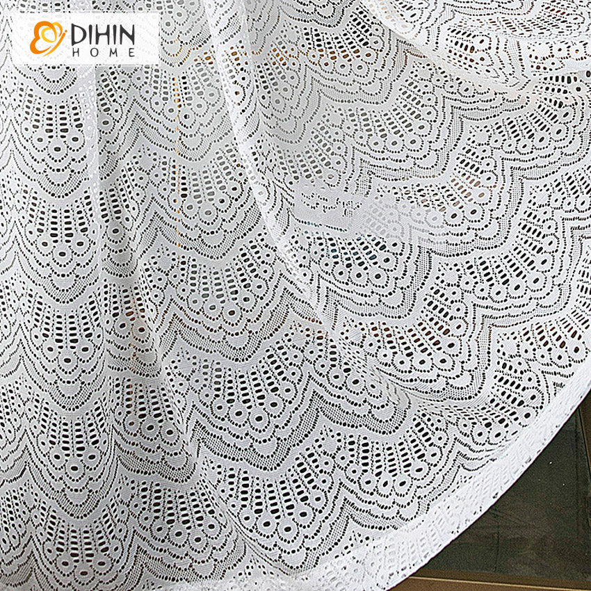 DIHIN HOME Bohemian White Color Geometric Sheer Curtain, Grommet Window Curtain for Living Room ,52x63-inch,1 Panel Roman Shades Curtains Window Blinds custom curtains blackout curtains curtains for living room sheer curtains curtain fabric linen curtains kitchen curtains velvet curtains pinch pleat curtains bay window curtains outdoor curtains pleated curtains floral curtains dining room curtains kitchen valances drapes for bedroom patio curtains nursery curtains grommet curtains