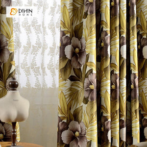 DIHIN HOME Bright Flowers Printed ,Polyester,Blackout Grommet Window Curtain for Living Room ,52x63-inch,1 Panel Roman Shades Curtains Window Blinds custom curtains blackout curtains curtains for living room sheer curtains curtain fabric linen curtains kitchen curtains velvet curtains pinch pleat curtains bay window curtains outdoor curtains pleated curtains floral curtains dining room curtains kitchen valances drapes for bedroom patio curtains nursery curtains grommet curtains