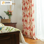 DIHIN HOME Bright Red Flowers Printed,Blackout Grommet Window Curtain for Living Room ,52x63-inch,1 Pane Roman Shades Curtains Window Blinds custom curtains blackout curtains curtains for living room sheer curtains curtain fabric linen curtains kitchen curtains velvet curtains pinch pleat curtains bay window curtains outdoor curtains pleated curtains floral curtains dining room curtains kitchen valances drapes for bedroom patio curtains nursery curtains grommet curtains