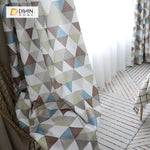 DIHIN HOME Brown and Blue Geometry Printed，Blackout Grommet Window Curtain for Living Room ,52x63-inch,1 Panel Roman Shades Curtains Window Blinds custom curtains blackout curtains curtains for living room sheer curtains curtain fabric linen curtains kitchen curtains velvet curtains pinch pleat curtains bay window curtains outdoor curtains pleated curtains floral curtains dining room curtains kitchen valances drapes for bedroom patio curtains nursery curtains grommet curtains