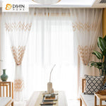DIHIN HOME Brown Broken Line Embroidered,Blackout Grommet Window Curtain for Living Room ,52x63-inch,1 Panel Roman Shades Curtains Window Blinds custom curtains blackout curtains curtains for living room sheer curtains curtain fabric linen curtains kitchen curtains velvet curtains pinch pleat curtains bay window curtains outdoor curtains pleated curtains floral curtains dining room curtains kitchen valances drapes for bedroom patio curtains nursery curtains grommet curtains