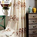DIHIN HOME Brown Dandelion Embroidered,Blackout Grommet Window Curtain for Living Room ,52x63-inch,1 Panel Roman Shades Curtains Window Blinds custom curtains blackout curtains curtains for living room sheer curtains curtain fabric linen curtains kitchen curtains velvet curtains pinch pleat curtains bay window curtains outdoor curtains pleated curtains floral curtains dining room curtains kitchen valances drapes for bedroom patio curtains nursery curtains grommet curtains