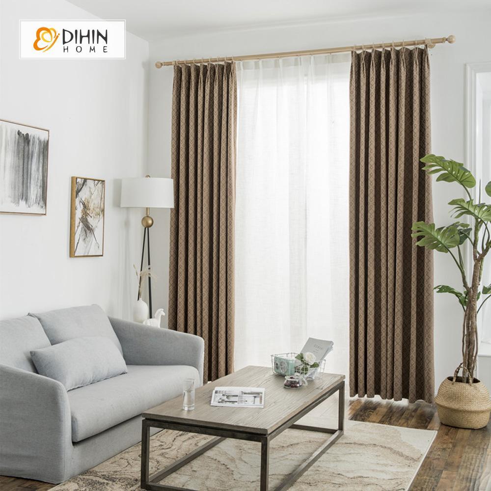 DIHIN HOME Brown Geometry Printed，Blackout Grommet Window Curtain for Living Room ,52x63-inch,1 Panel Roman Shades Curtains Window Blinds custom curtains blackout curtains curtains for living room sheer curtains curtain fabric linen curtains kitchen curtains velvet curtains pinch pleat curtains bay window curtains outdoor curtains pleated curtains floral curtains dining room curtains kitchen valances drapes for bedroom patio curtains nursery curtains grommet curtains