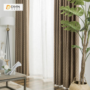 DIHIN HOME Brown Geometry Printed，Blackout Grommet Window Curtain for Living Room ,52x63-inch,1 Panel Roman Shades Curtains Window Blinds custom curtains blackout curtains curtains for living room sheer curtains curtain fabric linen curtains kitchen curtains velvet curtains pinch pleat curtains bay window curtains outdoor curtains pleated curtains floral curtains dining room curtains kitchen valances drapes for bedroom patio curtains nursery curtains grommet curtains