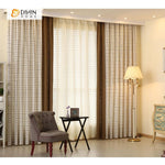 DIHIN HOME Brown Grid Printed，Blackout Grommet Window Curtain for Living Room ,52x63-inch,1 Panel Roman Shades Curtains Window Blinds custom curtains blackout curtains curtains for living room sheer curtains curtain fabric linen curtains kitchen curtains velvet curtains pinch pleat curtains bay window curtains outdoor curtains pleated curtains floral curtains dining room curtains kitchen valances drapes for bedroom patio curtains nursery curtains grommet curtains
