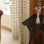 DIHIN HOME Brown Grid Printed，Blackout Grommet Window Curtain for Living Room ,52x63-inch,1 Panel Roman Shades Curtains Window Blinds custom curtains blackout curtains curtains for living room sheer curtains curtain fabric linen curtains kitchen curtains velvet curtains pinch pleat curtains bay window curtains outdoor curtains pleated curtains floral curtains dining room curtains kitchen valances drapes for bedroom patio curtains nursery curtains grommet curtains