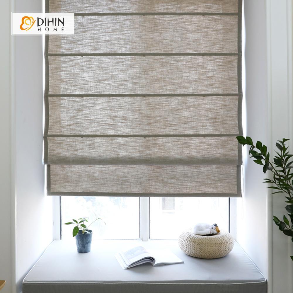 DIHIN HOME Brown Translucent Printed Roman Shades ,Easy Install Washable Curtains ,Customized Window Curtain Drape, 24"W X 64"H Roman Shades Curtains Window Blinds custom curtains blackout curtains curtains for living room sheer curtains curtain fabric linen curtains kitchen curtains velvet curtains pinch pleat curtains bay window curtains outdoor curtains pleated curtains floral curtains dining room curtains kitchen valances drapes for bedroom patio curtains nursery curtains grommet curtains