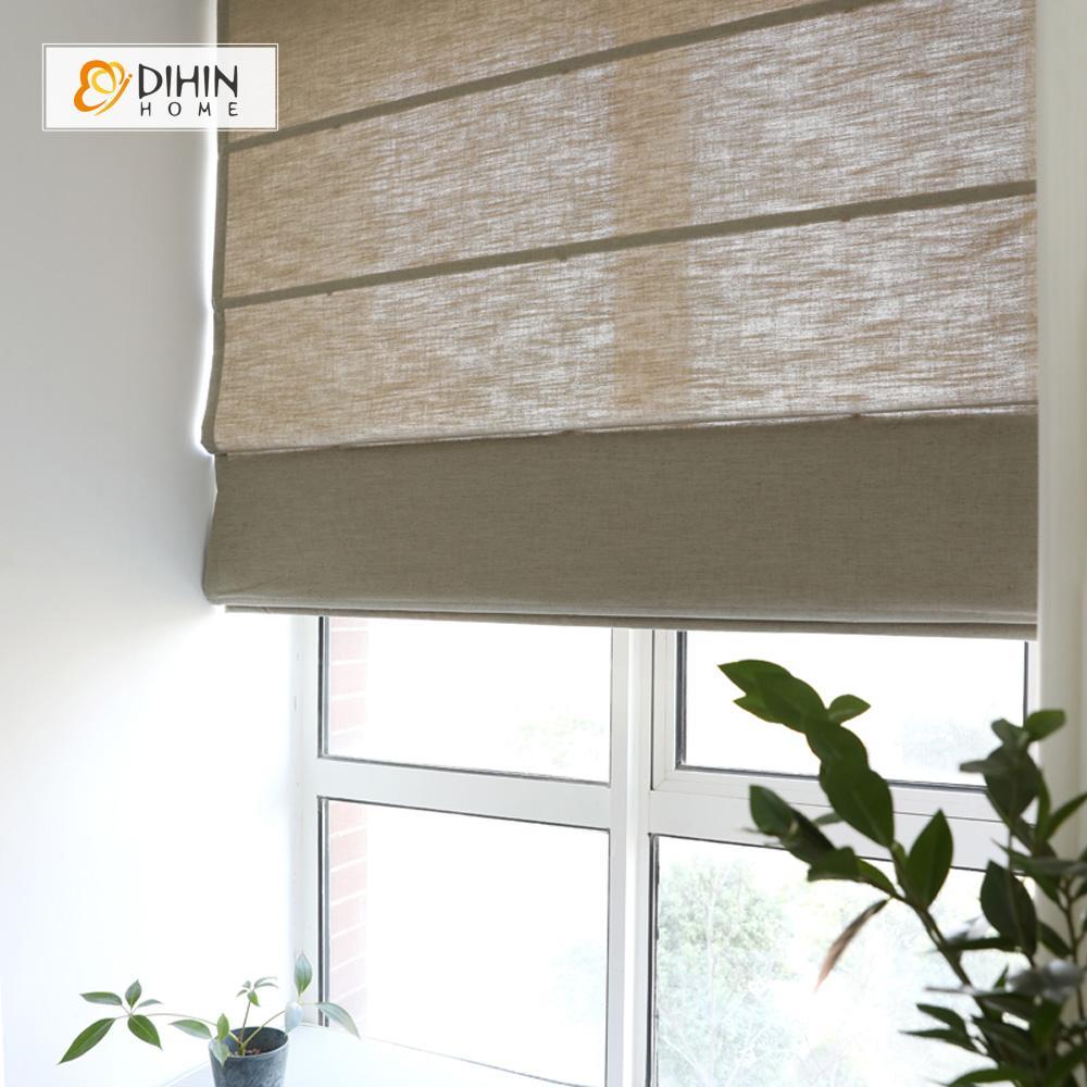 DIHIN HOME Brown Translucent Printed Roman Shades ,Easy Install Washable Curtains ,Customized Window Curtain Drape, 24"W X 64"H Roman Shades Curtains Window Blinds custom curtains blackout curtains curtains for living room sheer curtains curtain fabric linen curtains kitchen curtains velvet curtains pinch pleat curtains bay window curtains outdoor curtains pleated curtains floral curtains dining room curtains kitchen valances drapes for bedroom patio curtains nursery curtains grommet curtains