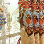 DIHIN HOME Brown Velvet Exquisite Luxury Embroidered Valance ,Blackout Curtains Grommet Window Curtain for Living Room ,52x84-inch,1 Panel Curtains custom curtains blackout curtains curtains for living room curtain fabric linen curtains